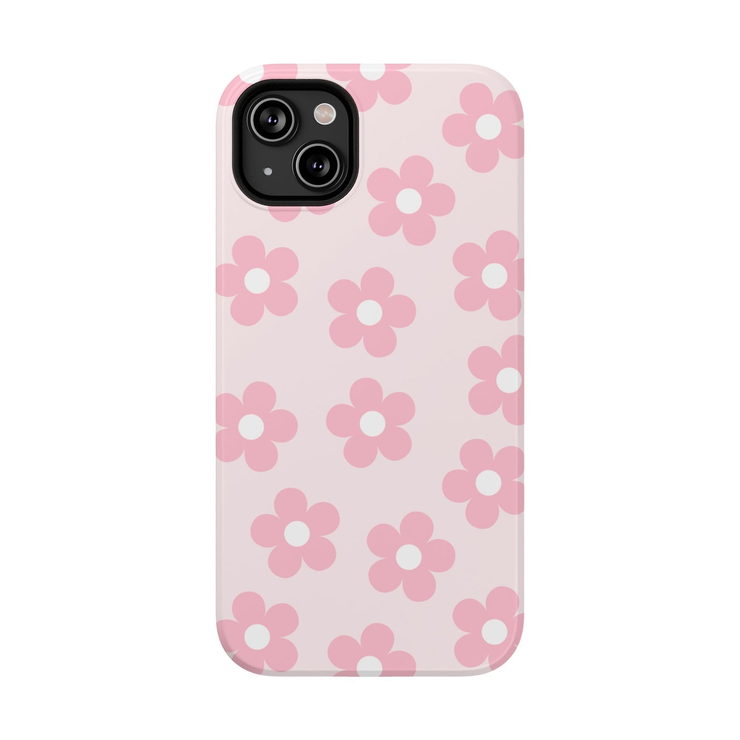 Light Pink Retro Flowers iPhone Case