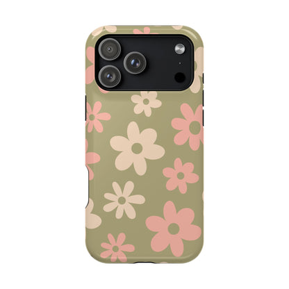 Green Flower Power iPhone Case