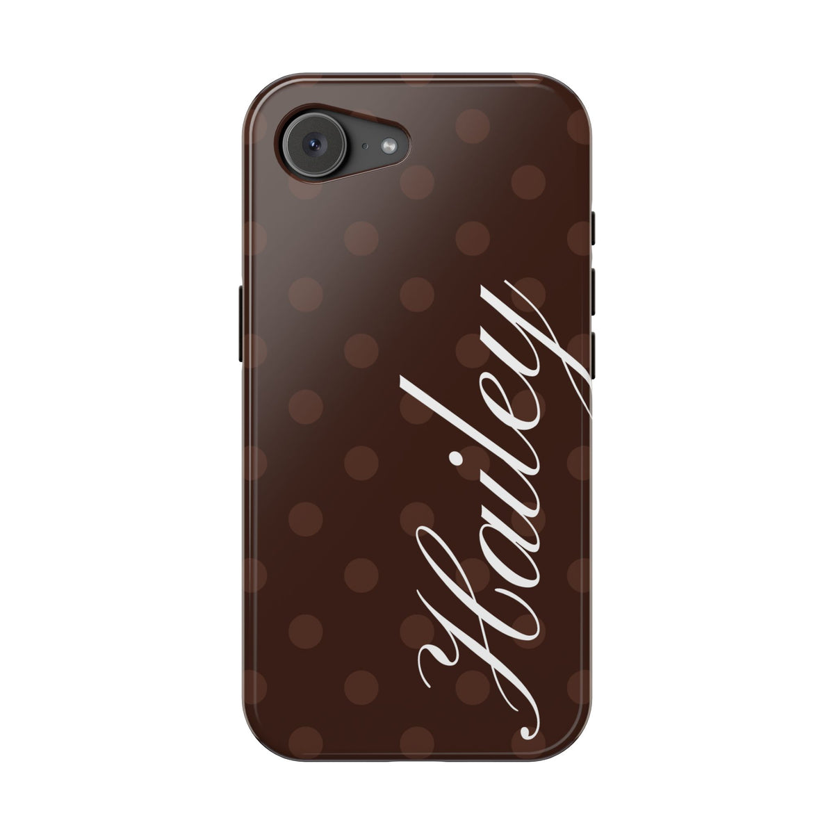 Custom Mocha Polka Dots iPhone Case