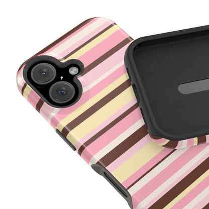 Sunday Latte Stripes iPhone Case
