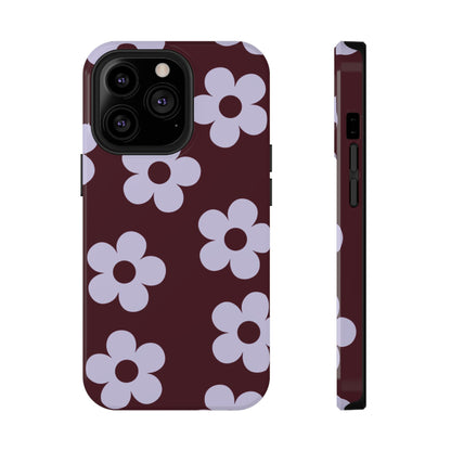 Burgundy Flowers iPhone Case