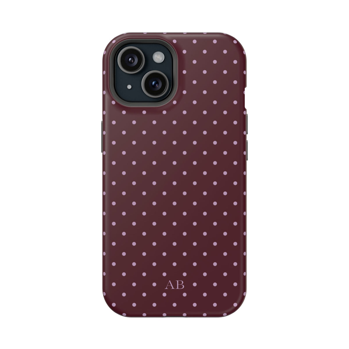 Custom Burgundy & Violet Mini Dots iPhone Case