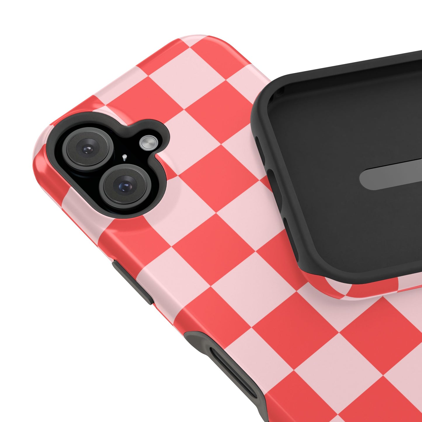 Red & Pink Checkered iPhone Case