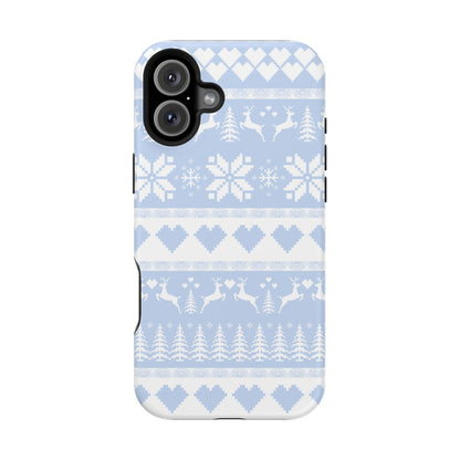 Blue Christmas Sweater iPhone Case
