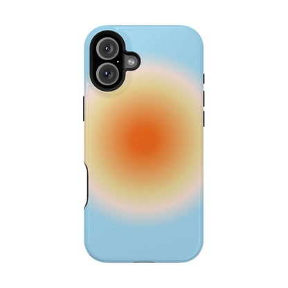 Orange & Blue Aura iPhone Case