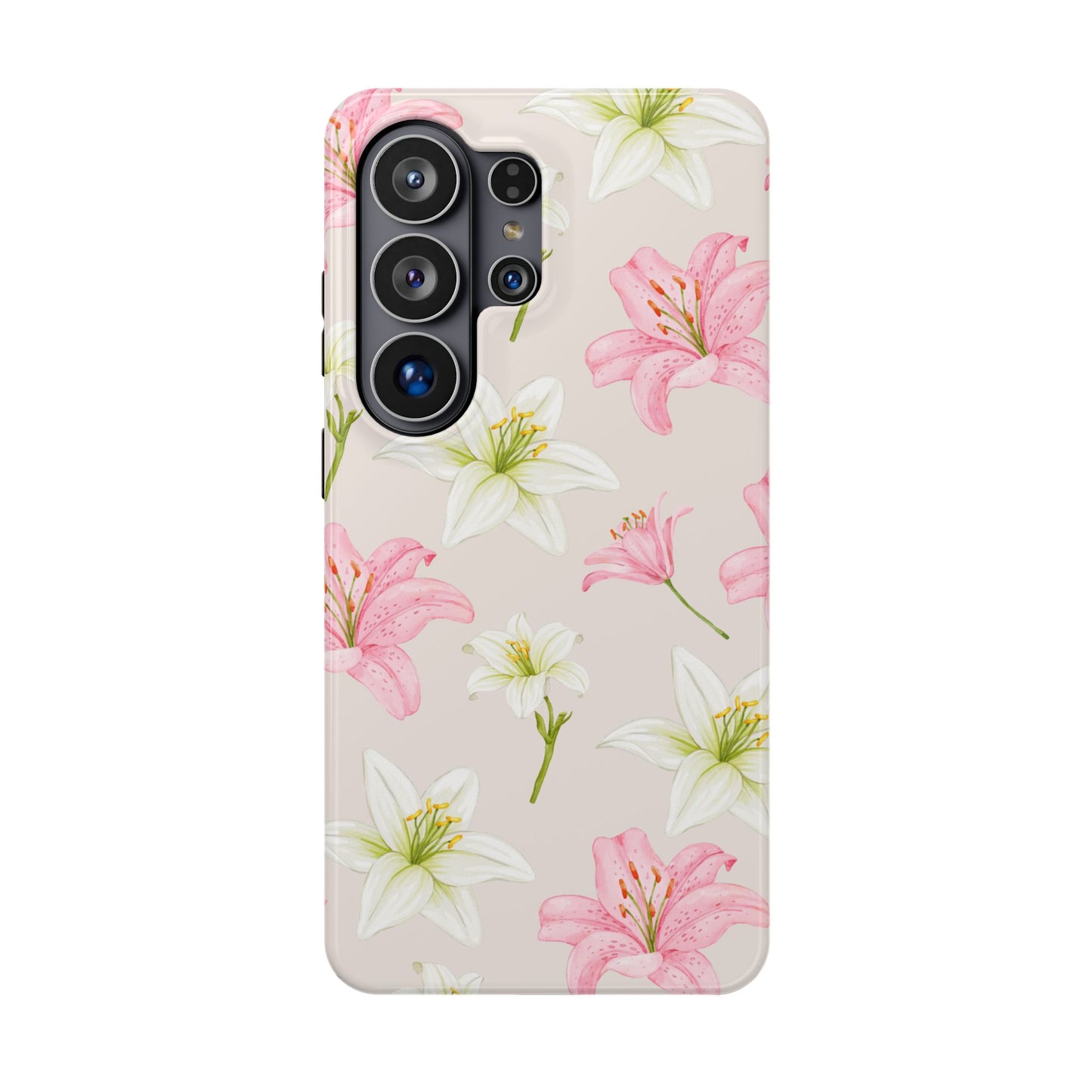 Beige Tiger Lily Samsung Case