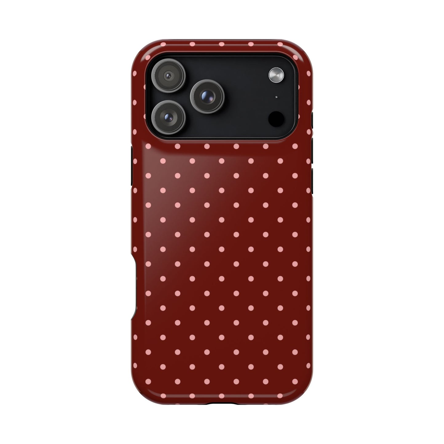 Maroon Mini Dots iPhone Case