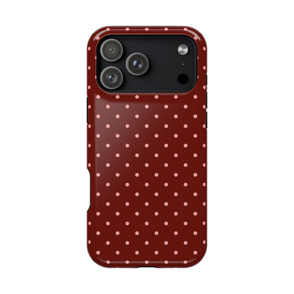Maroon Mini Dots iPhone Case