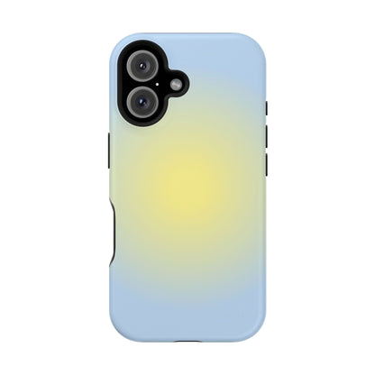 Yellow & Blue Aura iPhone Case