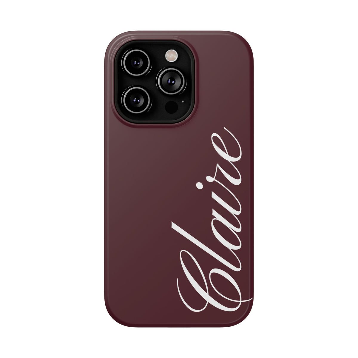 Personalized Burgundy iPhone Case