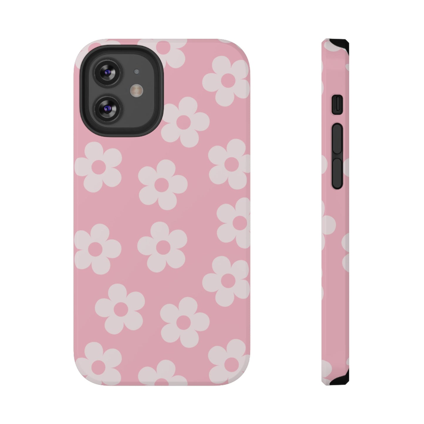 Pink Retro Flowers iPhone Case