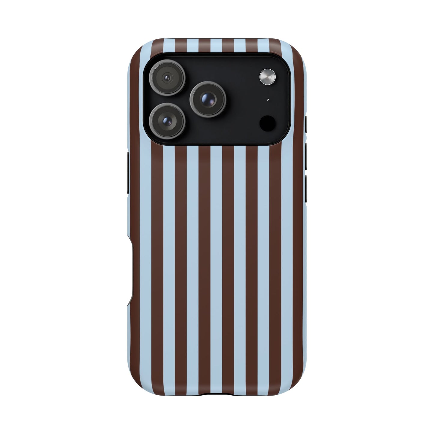 Blue Latte Stripes iPhone Case
