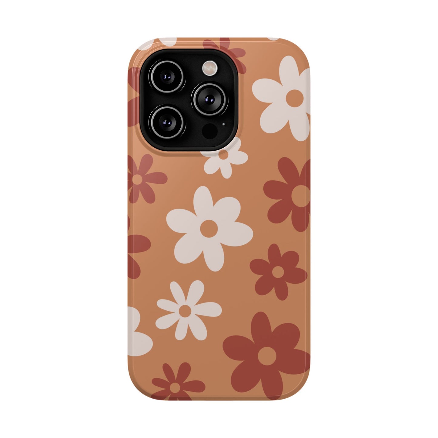 Brown Flower Power iPhone Case