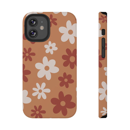 Brown Flower Power iPhone Case
