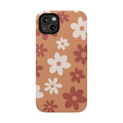Brown Flower Power iPhone Case