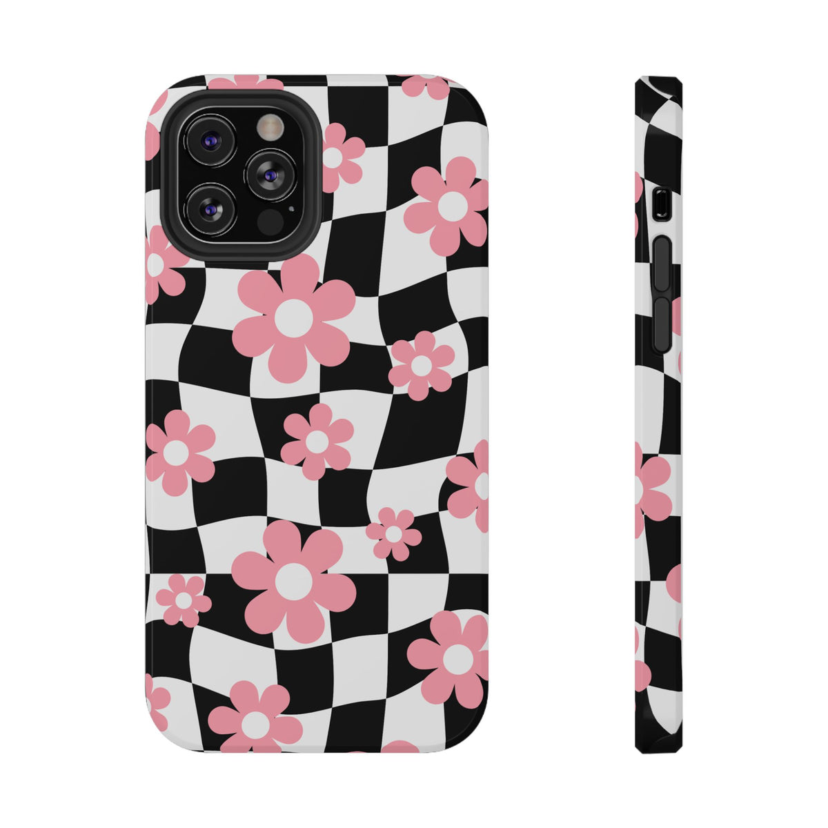 Floral Wavy Checkered iPhone Case from Stella Cases