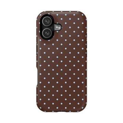 Blue Latte Mini Dots iPhone Case