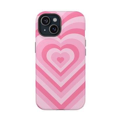 Pink Glowing Hearts iPhone Case