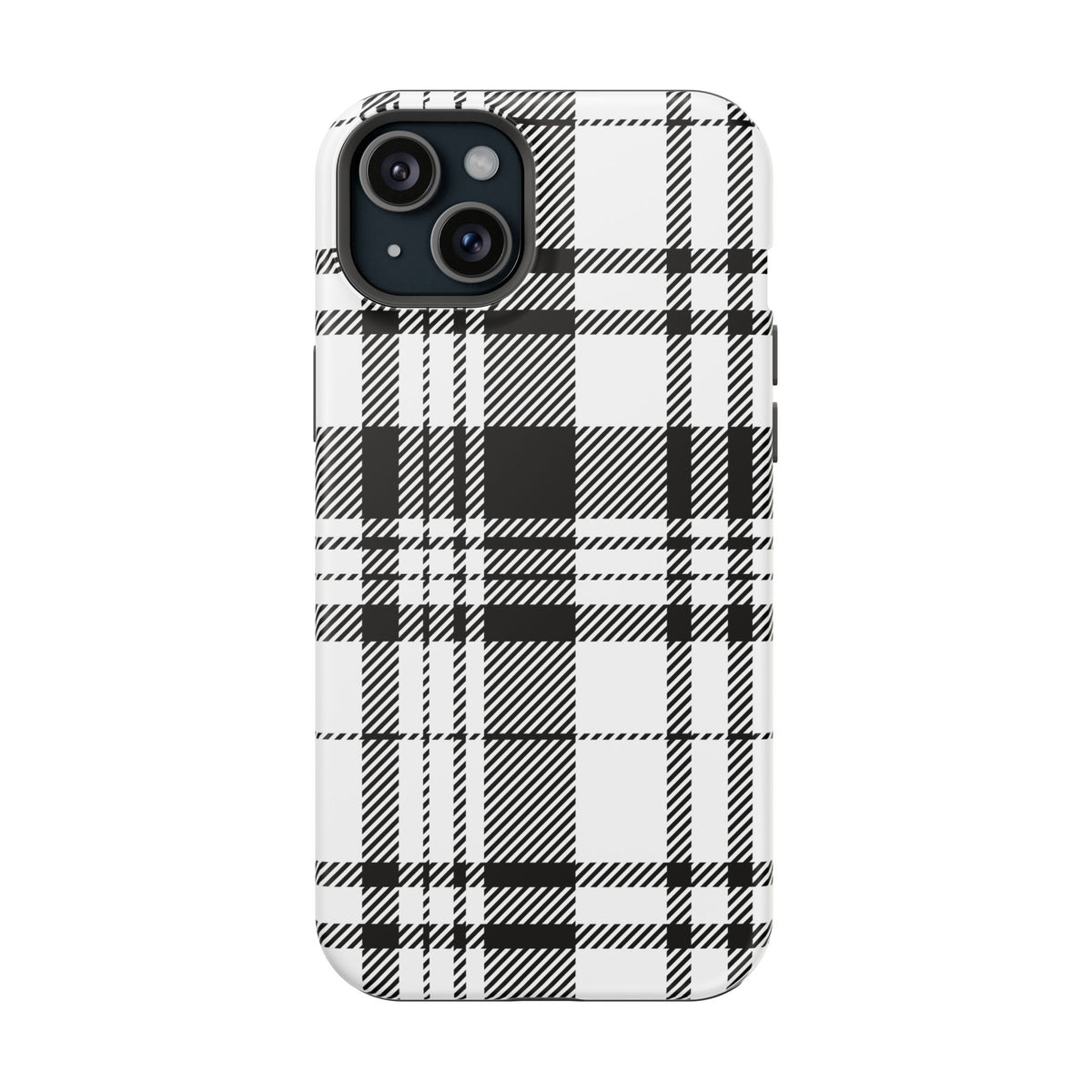 Black Plaid iPhone Case