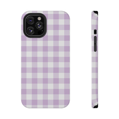 Purple Gingham iPhone Case