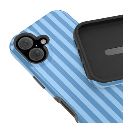 Custom Initials Seaside Stripes iPhone Case