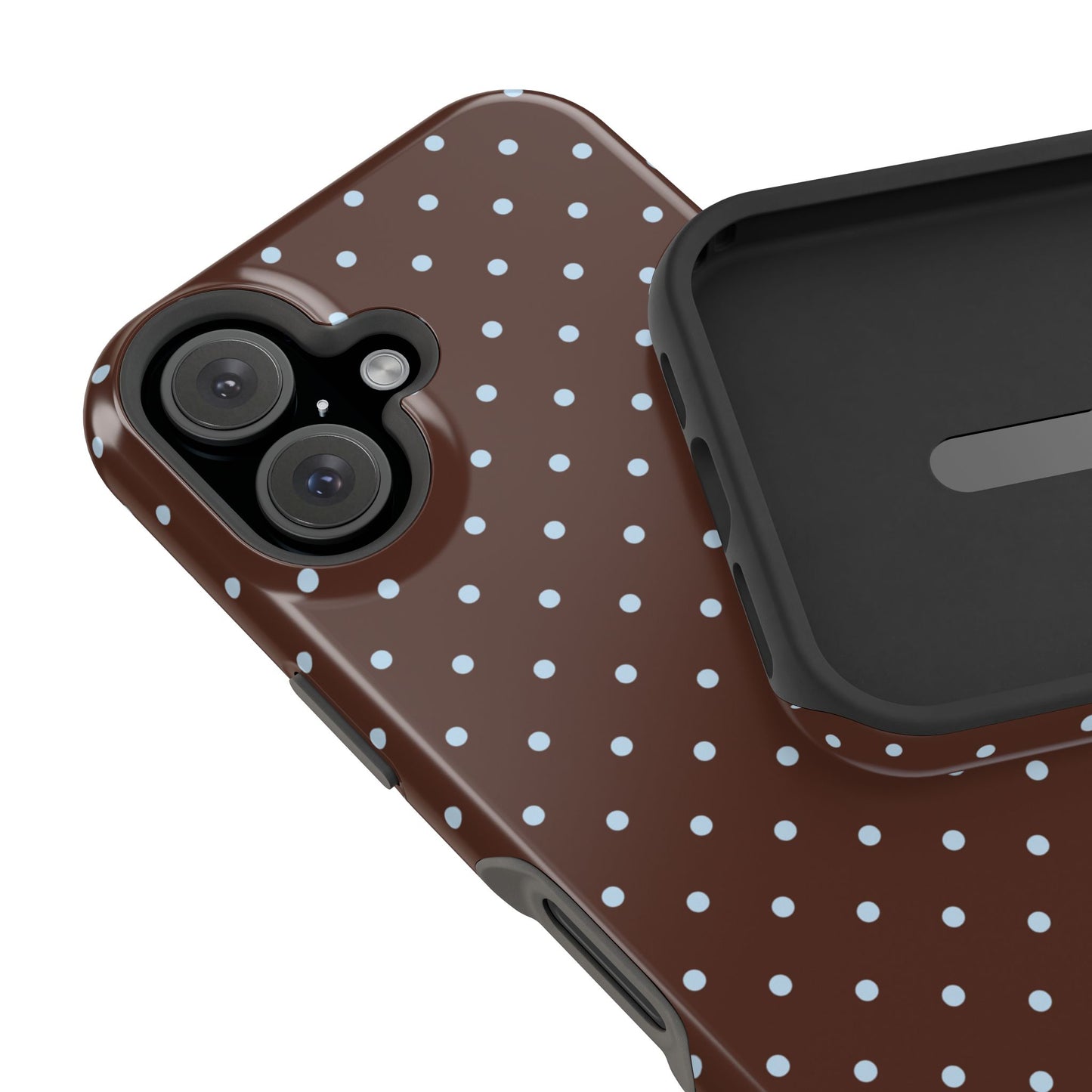 Blue Latte Mini Dots iPhone Case