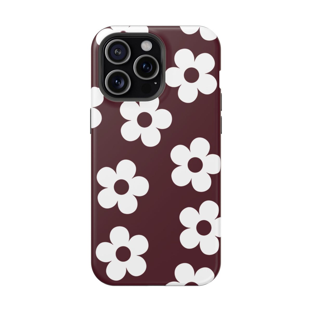 Burgundy Flowers iPhone Case