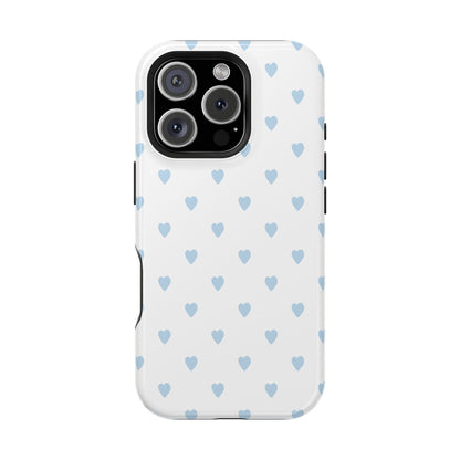 Blue Little Hearts iPhone Case