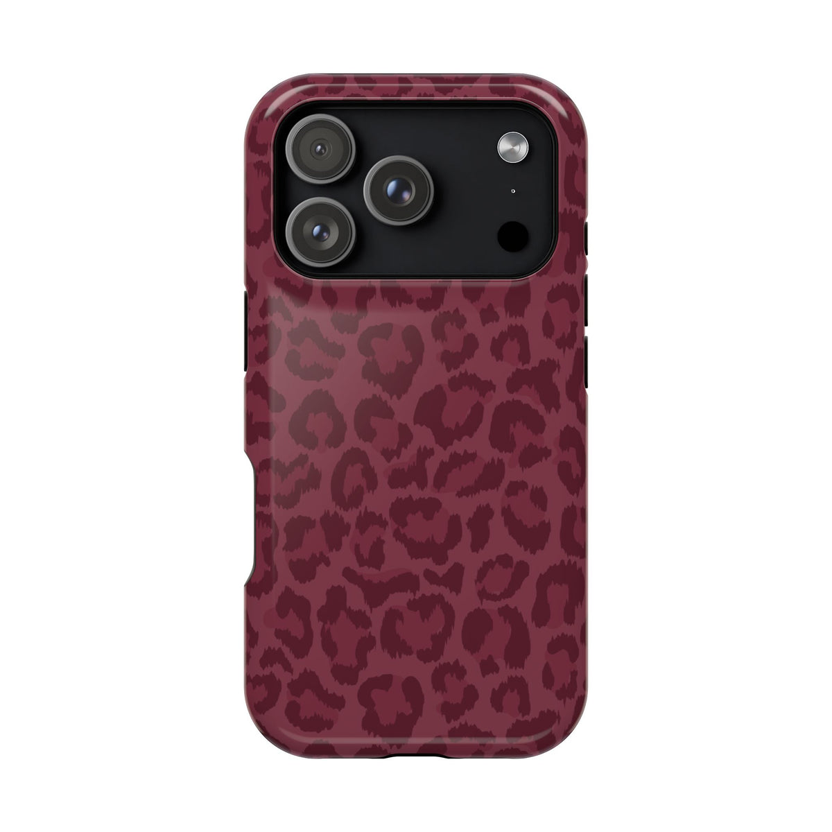 Burgundy Leopard iPhone Case