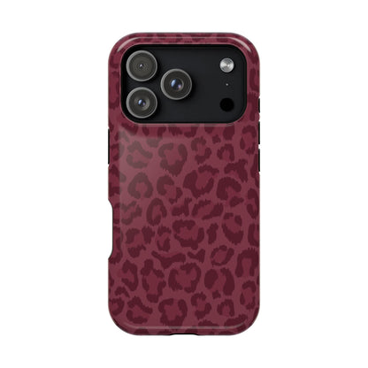 Burgundy Leopard iPhone Case