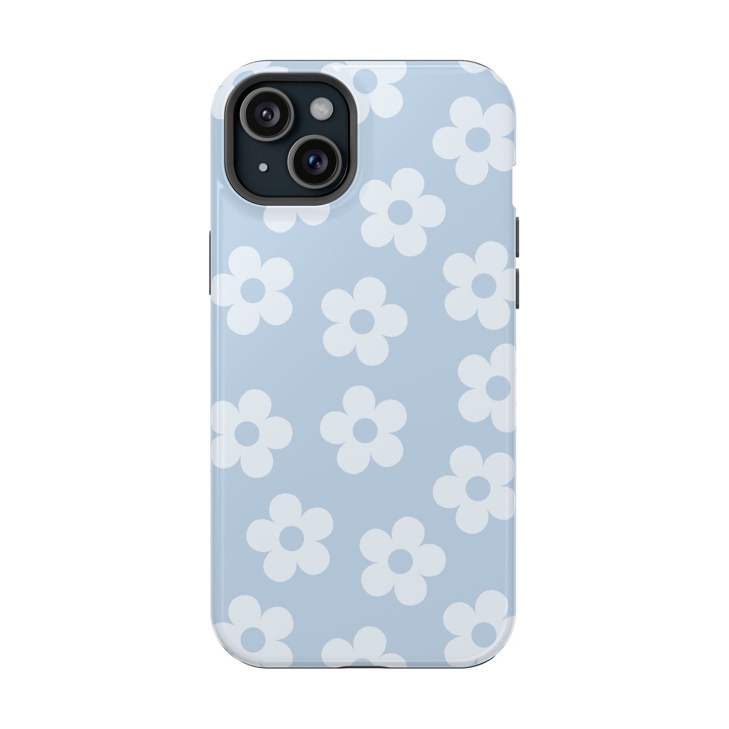 Blue Retro Flowers iPhone Case
