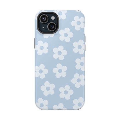 Blue Retro Flowers iPhone Case
