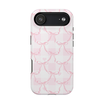 Pink Ribbon Bows iPhone Case