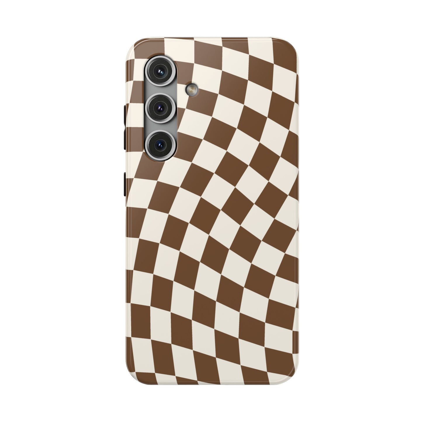 Brown Wavy Checkered Samsung Case