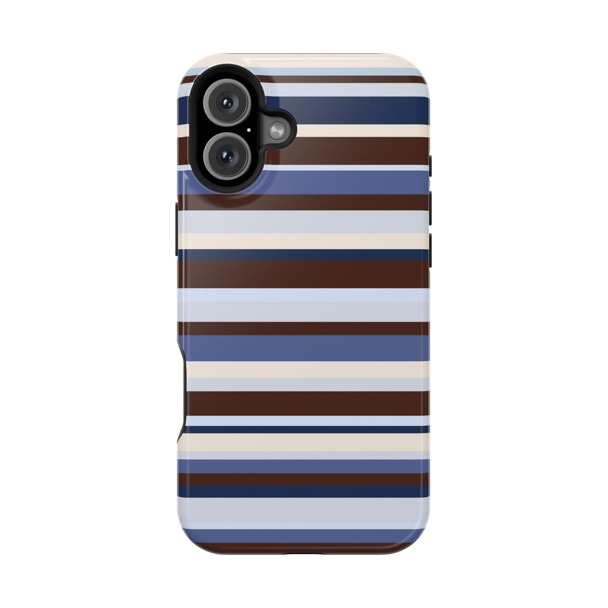 Blueberry Mocha Stripes iPhone Case