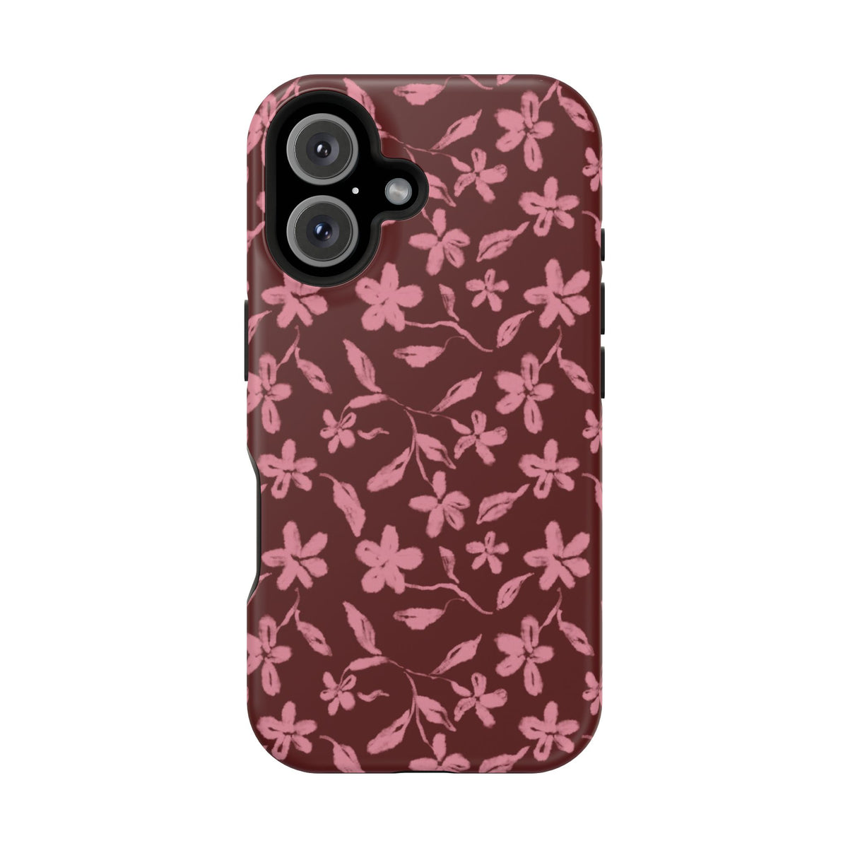 Burgundy Petals iPhone Case