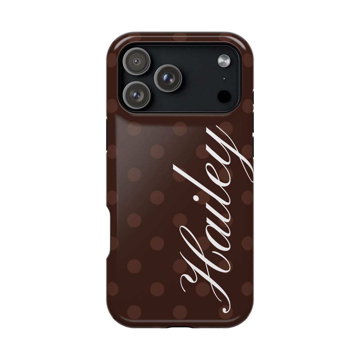 Custom Mocha Polka Dots iPhone Case
