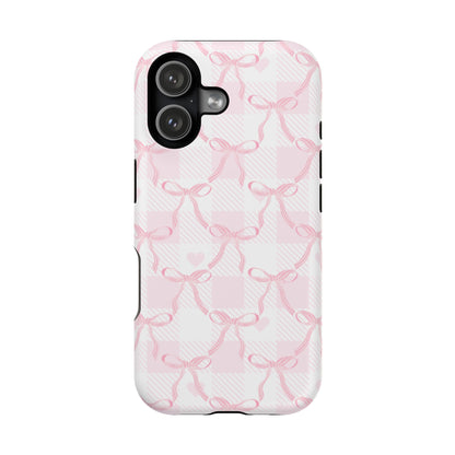 Pink Ribbon Bows iPhone Case