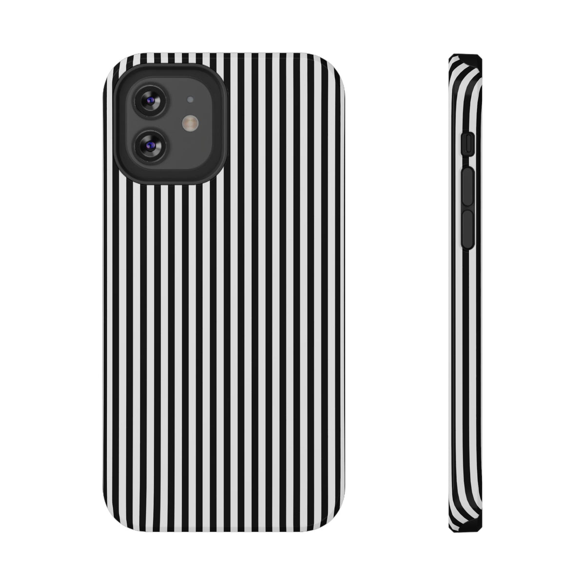 Black Pinstripes iPhone Case