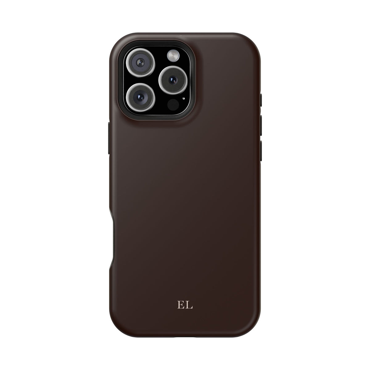 Custom Initials Mocha iPhone Case