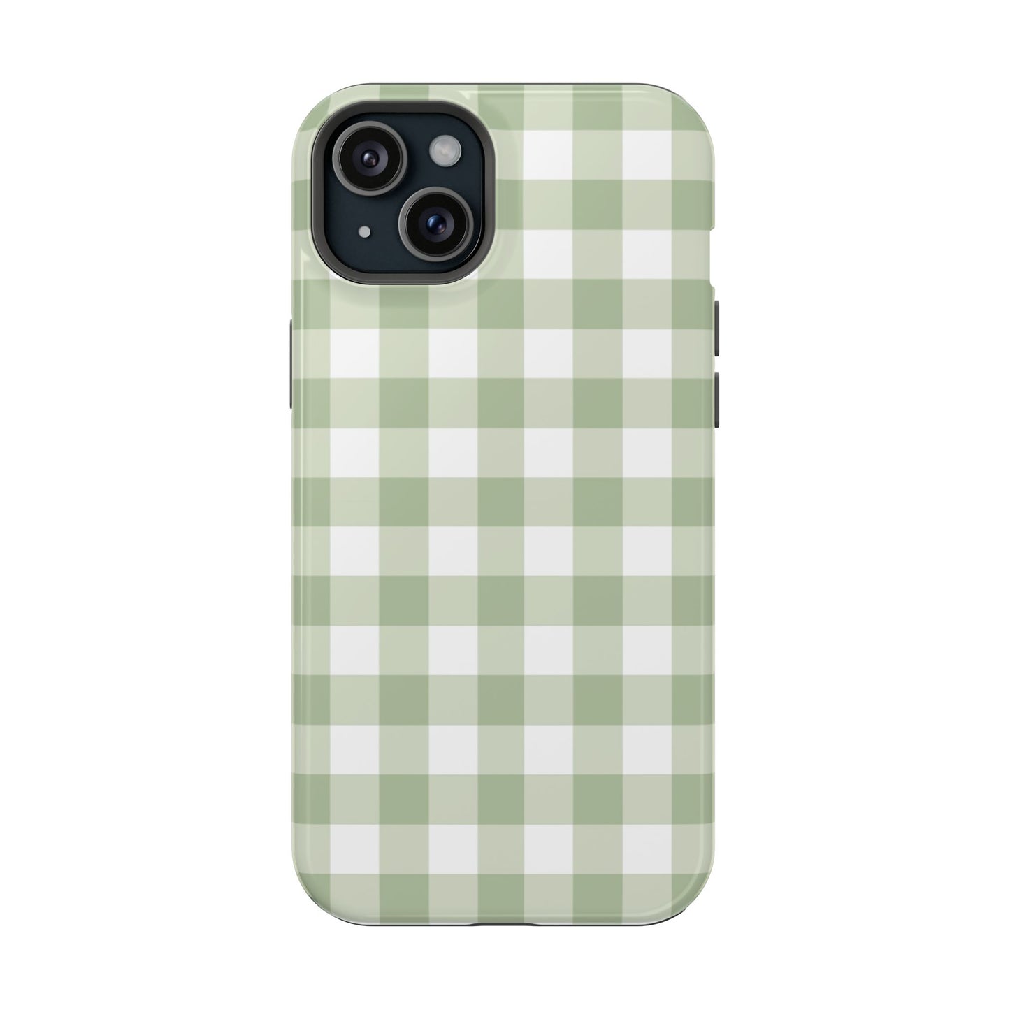 Green Gingham iPhone Case