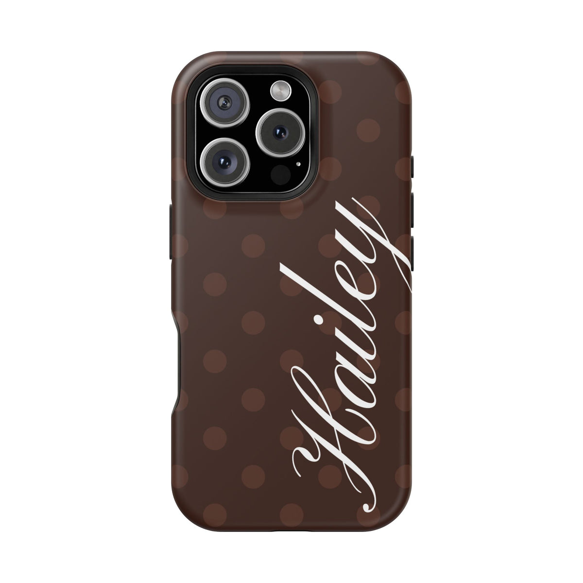 Custom Mocha Polka Dots iPhone Case