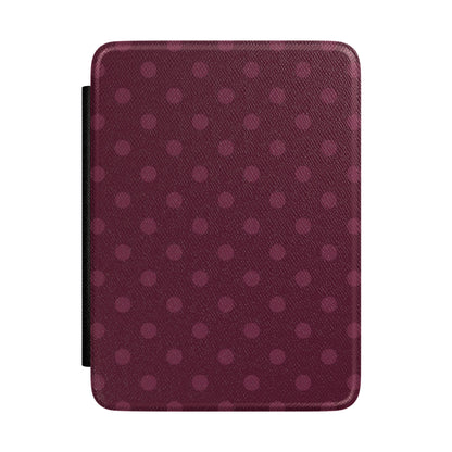 Plum Polka Dots Kindle Case