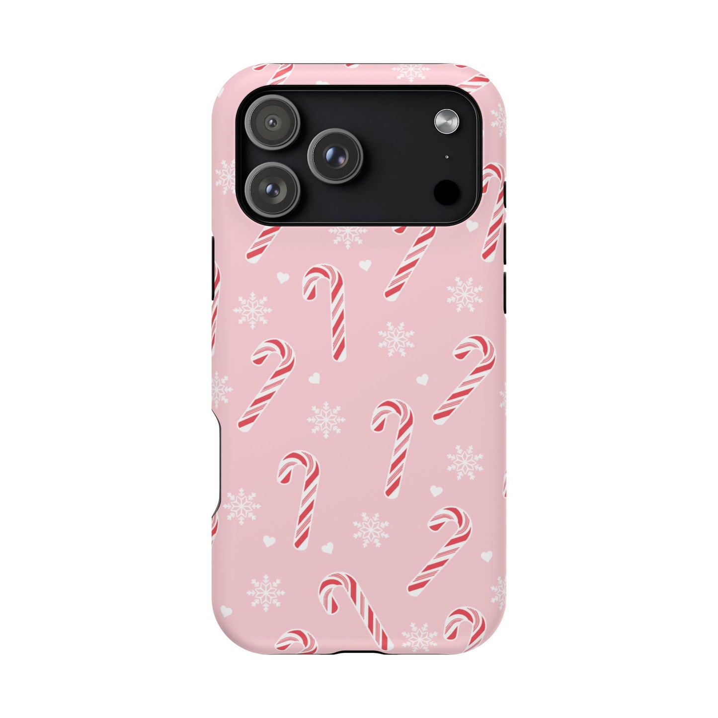 Peppermint Snowflakes iPhone Case