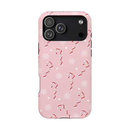 Peppermint Snowflakes iPhone Case