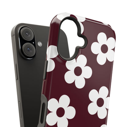 Burgundy Flowers iPhone Case