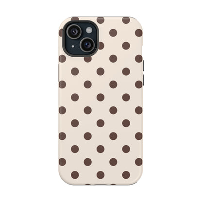 Brown Polka Dots iPhone Case
