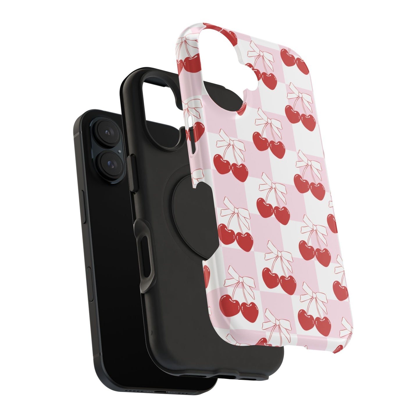 Cherry Bows Coquette iPhone Case