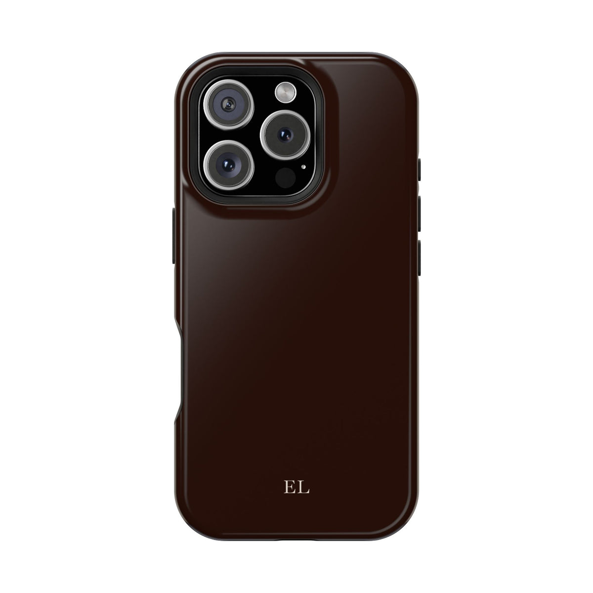 Custom Initials Mocha iPhone Case