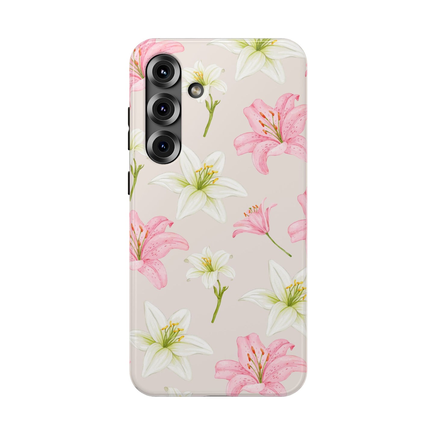 Beige Tiger Lily Samsung Case